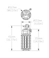 150W Arbejdslys LED med magnet og 5m ledning - 5000K, schuko stik, magnet montering