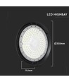 VT-92201 LED højloftslampe 200W - 6500K, 135lm/W