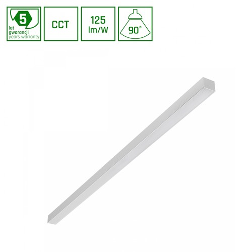 1203mm Allday Basic 40W - 3CCT, 230V, 90°, IP20, 42x37mm, hvid, pr, UGR19, loft, LED-armatur