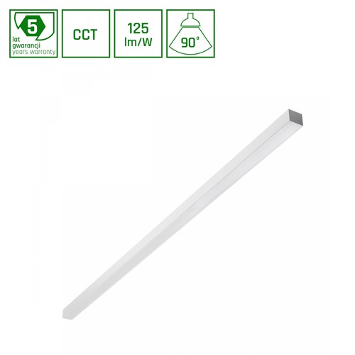 1503mm Allday Basic 50W - 3CCT, 230V, 90°, IP20, 42x37mm, hvid, pr, UGR19, LED-armatur til loft