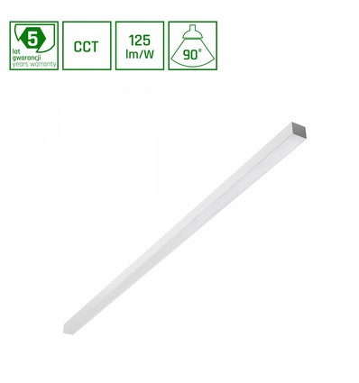 1503mm Allday Basic 50W - 3CCT, 230V, 90°, IP20, 42x37mm, hvid, pr, UGR19, LED-armatur til loft