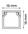 16x16 Kabelkanal - Hvid, 16x16mm, Længde 2m