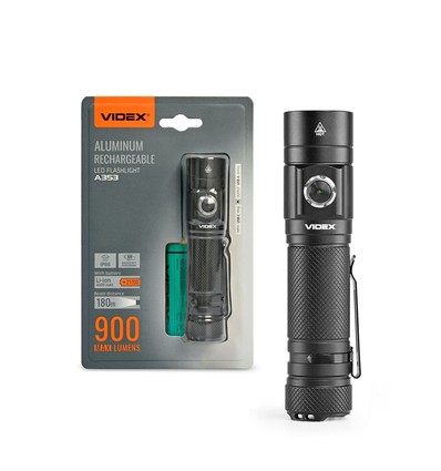 LED lommelygte - powerbank + 4 lysfunktioner, genopladelig, IP66