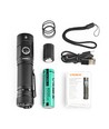 LED lommelygte - powerbank + 4 lysfunktioner, genopladelig, IP66
