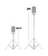 150W Arbejdslys LED, 3,4m inkl. stander - 5000K, 5m ledning, schuko stik