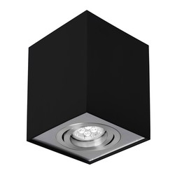 Spectrum LED CHLOE GU10 IP20 firkantet sort/sølv