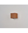 6W CUBIC PRO væglampe - IP65, Corten, sløjfbar, justerbar, firkantet, op/ned, inde / ude, inkl. lyskilde