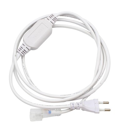 Stik til 230V LED strip (Slim COB) - 2 meter, Inkl. endeprop, 230V