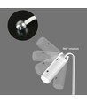 Opladelig 3-i-1 LED lampe - Magnetisk, hvid, dæmpbar, inkl. fod og 2 stk. monteringsbeslag
