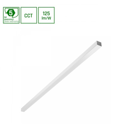 150cm 30W/40W/50W ALLDAY BASIC LED loftlampe - 3CCT, 115°, hvid, 150cm lang