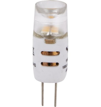 G4 1W LED pære, 12V - 100lm, dæmpbar, klar glas, 2700K