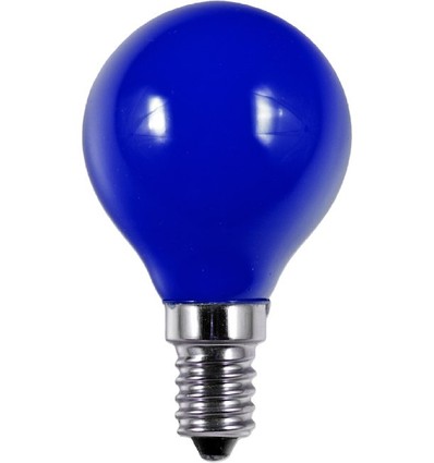 E14 1W LED kronepære - G45, Blå, Party Colour Premium