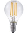 E14 4W dæmpbar LED kronepære - G45, filament, 2200K, klar glas