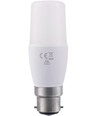 B22d 7W LED pære, 95-265V - 10,8cm, 640lm, opal glas