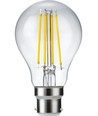 B22d 8W dæmpbar LED pære - A60, filament, klar glas, 2700K
