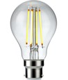 B22d 8W dæmpbar LED pære - A60, filament, klar glas, 2700K