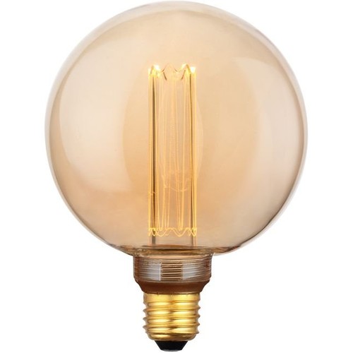 E27 3,5W dæmpbar LED vintage pære - G125, 1800K, guld glas, 120lm