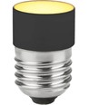 E27 3,4W dæmpbar LED rørpære - 4,5cm, 2700K, sort, No Side Glow