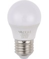 E27 3W LED kronepære, 12-60V - G45, opal glas, 3000K
