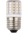 E27 4,5W LED rørpære, 24V-30V - 6cm, 550lm, klar glas, 3000K, AC/DC