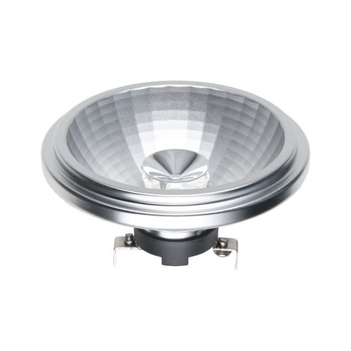 G53 AR111 12W dæmpbar LED pære, 12V - 690lm, 2700K, 35 grader, grå kant