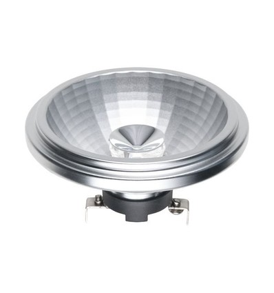 G53 AR111 12W dæmpbar LED pære, 12V - 750lm, 35 grader, 3000K, grå finish