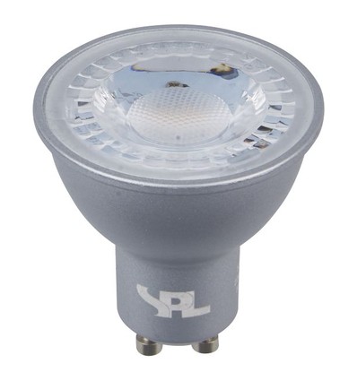 GU10 5W LED pære - 470lm, 40°, dæmpbar, sølv, 3000K