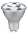 GU10 6W LED pære - 500lm, 17°, dæmpbar, sølv, 2700K