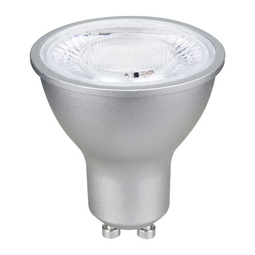 GU10 6W LED pære dæmpbar - 625lm, 2700K, 40°, sølv finish