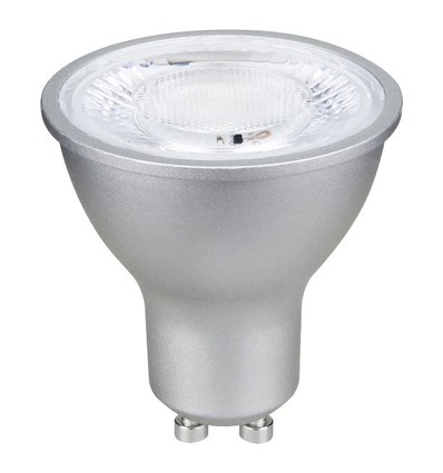 GU10 6W LED pære - 660lm, 40°, dæmpbar, sølv, 3000K