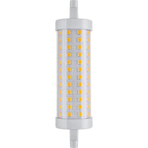 R7S 118mm / 17W LED pære - 2500lm, 3000K, klar glas