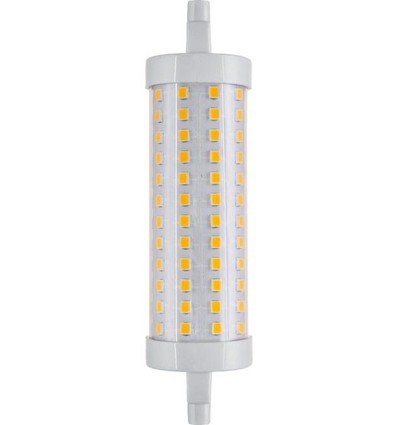 R7S 118mm / 17W LED pære - 2500lm, 3000K, klar glas
