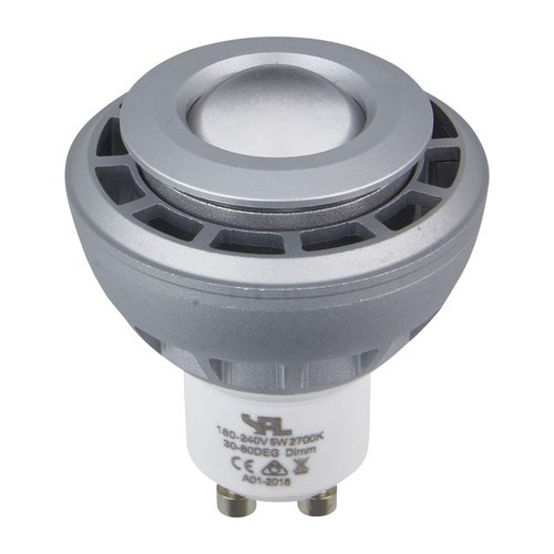 GU10 5,5W DimToWarm LED pære - 2000-2800K, 30-80°, sølv, dæmpbar