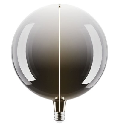 E27 4,8W dæmpbar LED pære - G200, Filament Flex Magnetic, 1800K, røgfarvet glas
