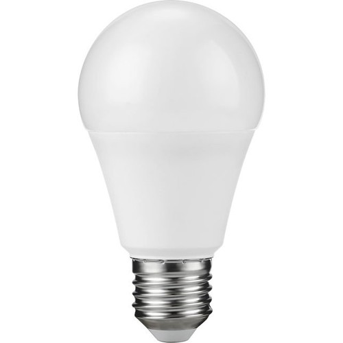 E27 7W LED pære - A60, 600lm, opal glas, 3000K
