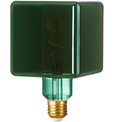 E27 4W dæmpbar LED pære - Ice Cube C95, Metallic Grøn, Filament Flex, 2700K