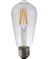 E27 4W dæmpbar LED Rustika pære - ST58, filament, 2500K, klar glas