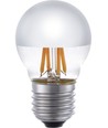 E27 4W dæmpbar LED kronepære - G45, Filament, Topforsølvet, 2500K, Sølv
