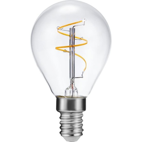 E14 3,2W dæmpbar LED kronepære - Slim Flex filament, G45, 320lm, 2200K, klar glas