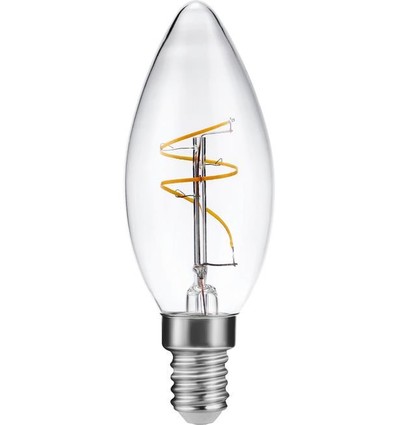 E14 1,5W Slim Flex Filament kronepære - C35, 150lm, 2200K, klar glas