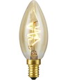 E14 2,9W Slim Flex dæmpbar LED kronepære - C35, 250lm, 2200K, guld glas, filament