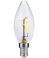 E14 3,2W dæmpbar Slim Flex LED kronepære - C35, 2200K, filament, klar glas