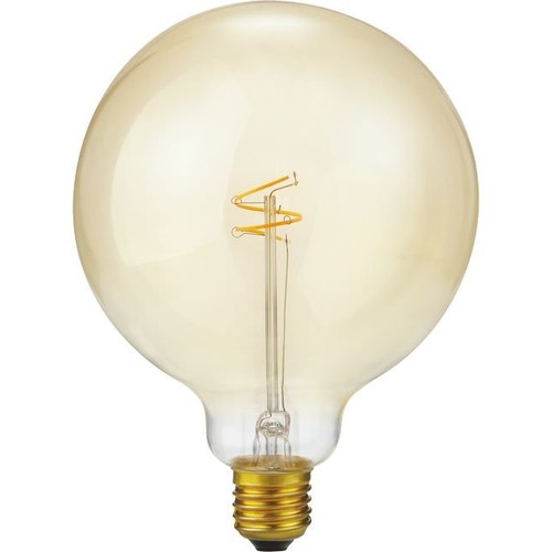 E27 2,9W Slim Flex Filament Globe G125 - 250lm, 2200K, dæmpbar, guld glas