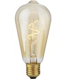 E27 4,2W Slim Flex Filament Rustika ST64 - 470lm, 2200K, guld glas, dæmpbar