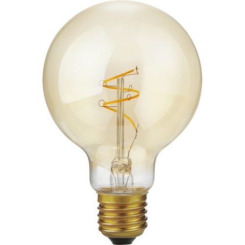 E27 2,9W Slim Flex Filament Globe G80 - 250lm, 2200K, gyldent glas, dæmpbar