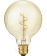 E27 2,9W dæmpbar LED pære - G95 Globe, Slim Flex Filament, 2200K, Gold, 250lm