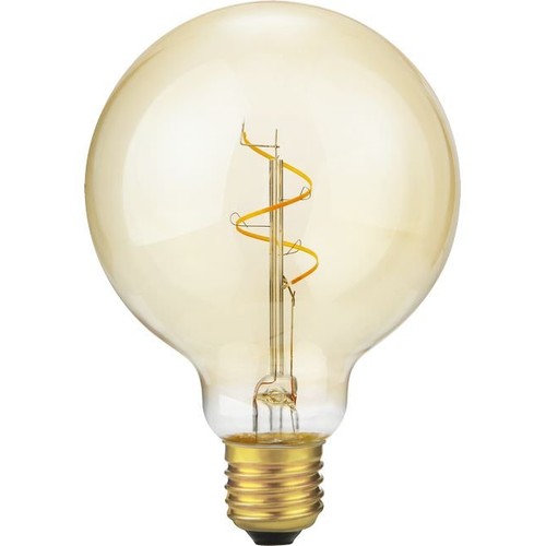 E27 4,2W dæmpbar Slim Flex Filament - G95, 470lm, 2200K, Gold, Globe