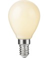 E14 4,7W dæmpbar LED kronepære - G45, filament, opal glas, 2500K, 470lm