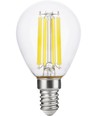 E14 7W dæmpbar LED kronepære - G45, filament, 806lm, klar glas