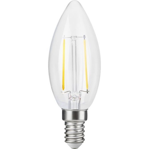 E14 2,5W dæmpbar LED kronepære - C35, filament, 2500K, klar glas